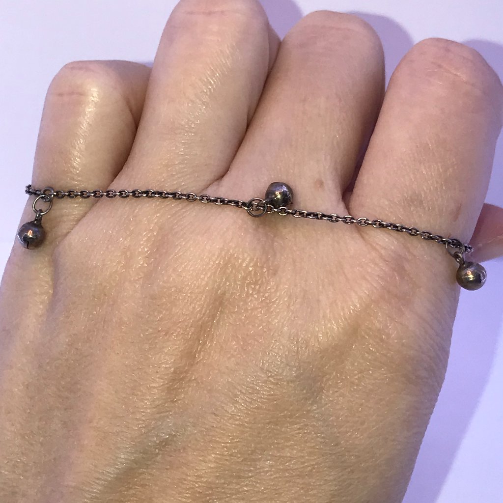 10 Sterling Silver Cable Chain Anklet With Balls 47$